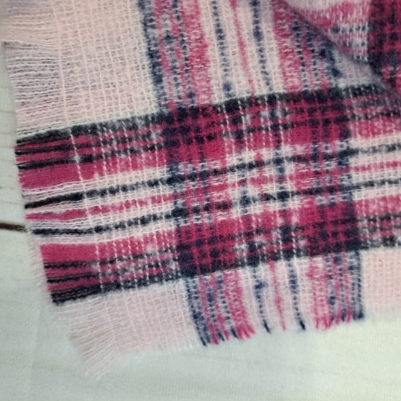 St. Johns Bay Pink Plaid Scarf - Picture 4 of 4